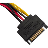 Кабель питания Cablexpert SATA 15pin /2x15pin, на 2 SATA устройства, 15см CC-SATAM2F-01