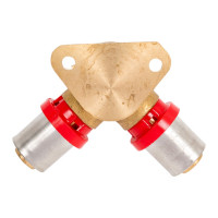 Водорозетка TIEMME пресс-В проходная h 52 мм, 16x1/2"x16 1650111