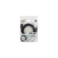 Кабель Cablexpert USB 2.0 Pro AM/BM, 1.8 м, экранированный, 2 ферритовых кольца, черный, пакет, CCF2-USB2-AMBM-6