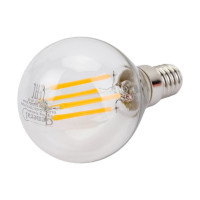 Светодиодная лампа General Lighting Systems Филамент прозрачный E14 7Вт 230В 490Лм 2700К Теплый белый свет Шар GLDEN-G45S-7-230-E14-2700 647800