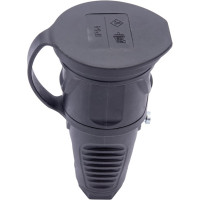 Розетка кабельная PCE 16A 220V 2P+E IP54 корпус крышка черный, маркер черный 2511-ss