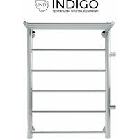 Полотенцесушитель INDIGO Line с полкой 1" - 3/4 - 1/2, 80/50, м/о 50 см, боковое подключение справа LLSHSW80-50R-б/п-50