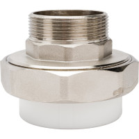 Муфта комбинированная разъемная с наружной резьбой VALFEX PP-R белая, 63 мм х2" 10156050 127-0231