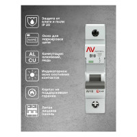 Автоматический выключатель EKF AVERES AV-10, 1P, 10A, 10kA mcb10-1-10B-av