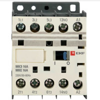 Миниконтактор EKF МКЭ, 16А, 230В, 1NO, PROxima Mctr-s-16-230