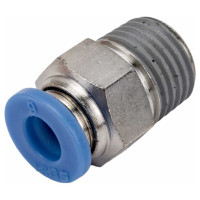 Фитинг цанговый прямой с наружной резьбой 1/4M для трубки диаметром 6 мм SHPI PC 06-R02