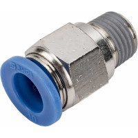 Фитинг цанговый прямой с наружной резьбой 1/4M для трубки диаметром 10 мм SHPI PC 10-R02