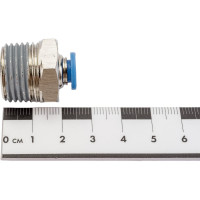 Фитинг цанговый прямой с наружной резьбой 1/2M для трубки диаметром 6 мм SHPI PC 06-R04