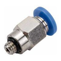 Фитинг цанговый прямой с наружной резьбой M5x0.8 для трубки диаметром 4 мм SHPI PC 04-M5