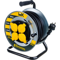 Катушка IEK "Professional" УК30 4 места, 2Р+PЕ, 30м, КГ, 3х1,5мм2, IP44 WKP16-16-04-30-44