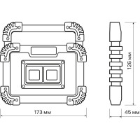 Светодиодный уличный прожектор RITTER 11Вт COB LED, 3*AA, 3000мАч, 1100Лм, IP65, 29131 2