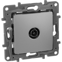 Розетка Legrand TV (телевизионная) Legrand Etika "звезда" алюминий 672451