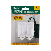 Самоклеящиеся крючки Park ABS-пластик, 2 шт. 008080