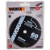 Пильный диск по алюминию (60T; 115х1.2х9.5 мм) WORX WA5047