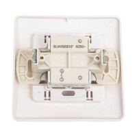 1-клавишный выключатель Systeme Electric BLANCA скрытой установки, 6А, 250B, молочный BLNVS006102