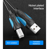 Кабель Vention USB 2.0 AM/BM - 1,5м, черный VAS-A16-B150