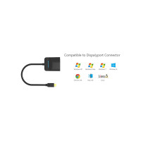 Адаптер-переходник Vention mini DisplayPort 20M; HDMI F, чёрный HBCBB