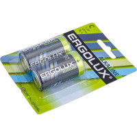 Батарейка Ergolux 1.5В, LR14, Alkaline, BL-2 11751