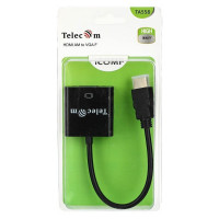 Кабель-переходник Telecom, HDMI M - VGA F TA558
