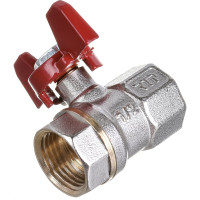 Кран шаровой RTP латунный, вн/вн., PN 25, ручка бабочка, G 1/2 34881