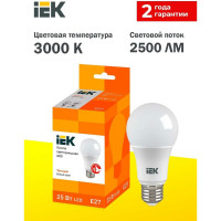 Лампа IEK LED A80 шар 25Вт 230В 3000К E27 LLE-A80-25-230-30-E27