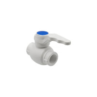 Шаровой кран VRT 20, ручка, PP-R EVER plast, белый 540415