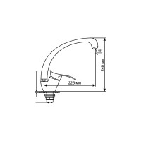 Смеситель для кухни Mixline высокий излив, без подводки 40k ML03-032 522125