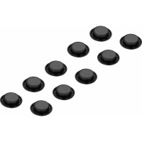 Усиленные магниты BRAUBERG BLACKWHITE 30 мм, набор 10 шт, черные 237466