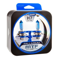 Галогеновая лампа MTF Light Palladium H7, 12В, 55Вт, 1500 лм, 5500К 40824 HPA1207