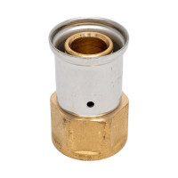 Муфта HENCO накидная гайка, плоское уплотнение, латунь пресс, 26x3/4" 26P-26Z05