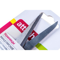 Остроконечные ножницы Attache 195 мм с пластиковыми прорезиненными ручками, цвет бирюзовый/черный 47585