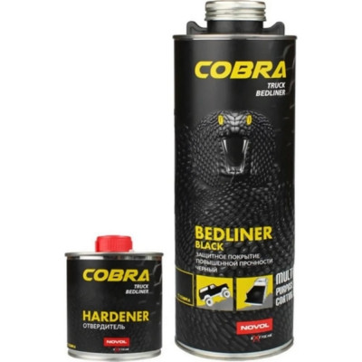 Novol Покрытие для кузова COBRA Truck Bedliner защитное черное 800 мл 90363-90365