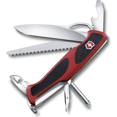 Victorinox Нож RangerGrip 78, 130 мм, 12 функций, красный с черным 0.9663.MC