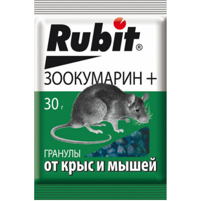 Rubit Защита от грызунов, зоокумарин+ гранулы 30гр 22581