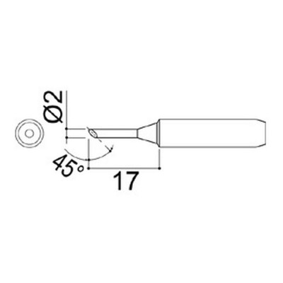 Наконечник для паяльников серии 900/701/702B HAKKO 900M-T-2C