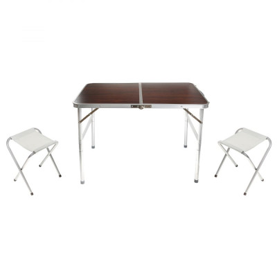 Maclay Набор мебели туристической стол 90x60x70 см, 2 стула 28x22x34 см, цвет коричневый 892042