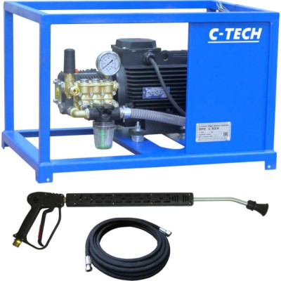C-TECH Аппарат в/давления NEXT (200бар, 15л/мин, 5.5кВт) + комплект ручной мойки NTR2015ES1E4BP2FM-10-SPG60 NTR2015ES1E4BP2FMT-10-SPG60