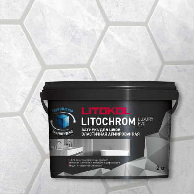 LITOKOL LITOCHROM LUXURY EVO LLE 100 пепельно-белый (2kg bucket) 500280002