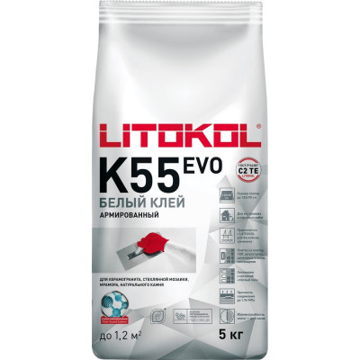 LITOKOL LitoPlus K55-клеевая смесь (5kg Al.bag) 78080004