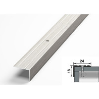 Порог угловой алюминиевый декоративный (24х18 мм, 1,35 м, Дуб арктик) ЛУКА УТ000006523