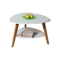 Журнальный стол Мебелик Бруклин белый/дуб светлый 2591