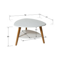 Журнальный стол Мебелик Бруклин белый/дуб светлый 2591