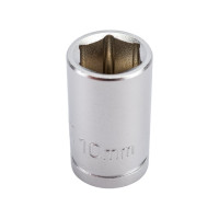 Головка торцевая шестигранная (10 мм; 1/4DR; CrV50BV30; DIN 3124; ASS-drive) HOEGERT TECHNIK HT1A010
