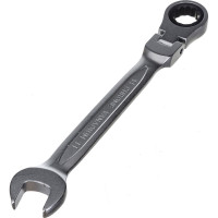 Комбинированный ключ HOEGERT TECHNIK шарнирный с трещоткой 14 мм, 72T, сталь CrV HT1R054
