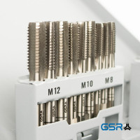 Набор ручных метчиков и плашек GSR M3-M12 DIN 352/223 HSSG 45 предметов 00708080
