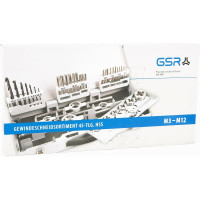 Набор ручных метчиков и плашек GSR M3-M12 DIN 352/223 HSSG 45 предметов 00708080