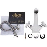 Смеситель для раковины Ekko белый E10332
