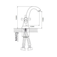 Смеситель для раковины Ekko белый E10332