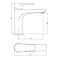 Смеситель для раковины СоюзКран керамический картридж 35 мм, хром, цинк SK02-M105 567-081
