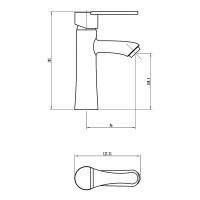Смеситель для раковины СоюзКран керамический картридж 35 мм, хром, цинк SK02-M127 567-087